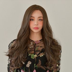 Wavy Fluffy Brown Wig  Long Curly  length